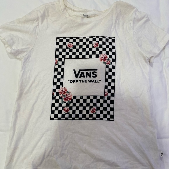vans checkered rose shirt